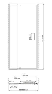 Душевая дверь Wasserkraft Berkel 48P04 90x200